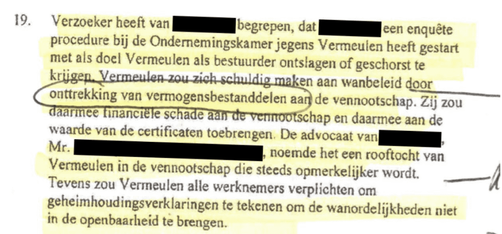 the original Dutch text of the attachment order translated above